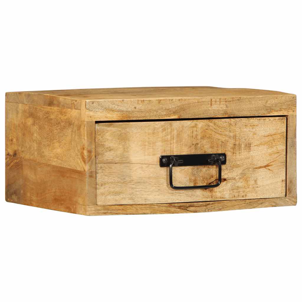 vidaXL Nachtkastje wandgemonteerd massief gerecycled hout - Aashly