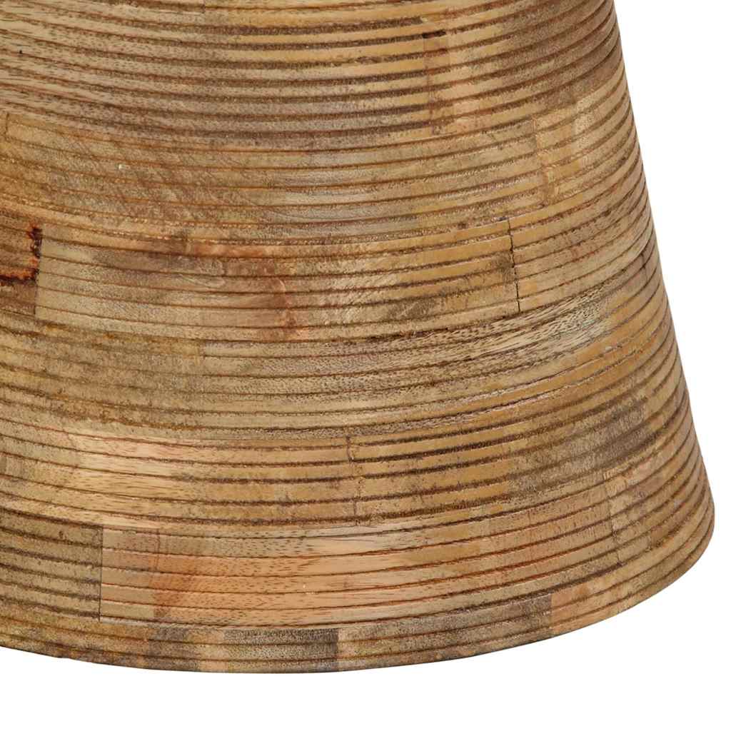 vidaXL Bijzettafel Ø37x45 cm massief mangohout zwart - Aashly