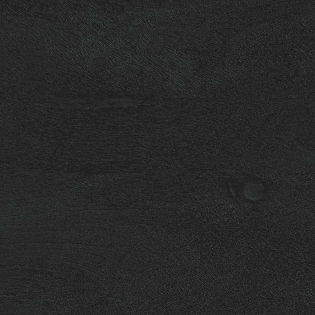 vidaXL Nachtkastje 40x33x46 cm massief mangohout zwart - Aashly