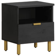 vidaXL Bedside Table 40x33x46 cm Finished Wood Black