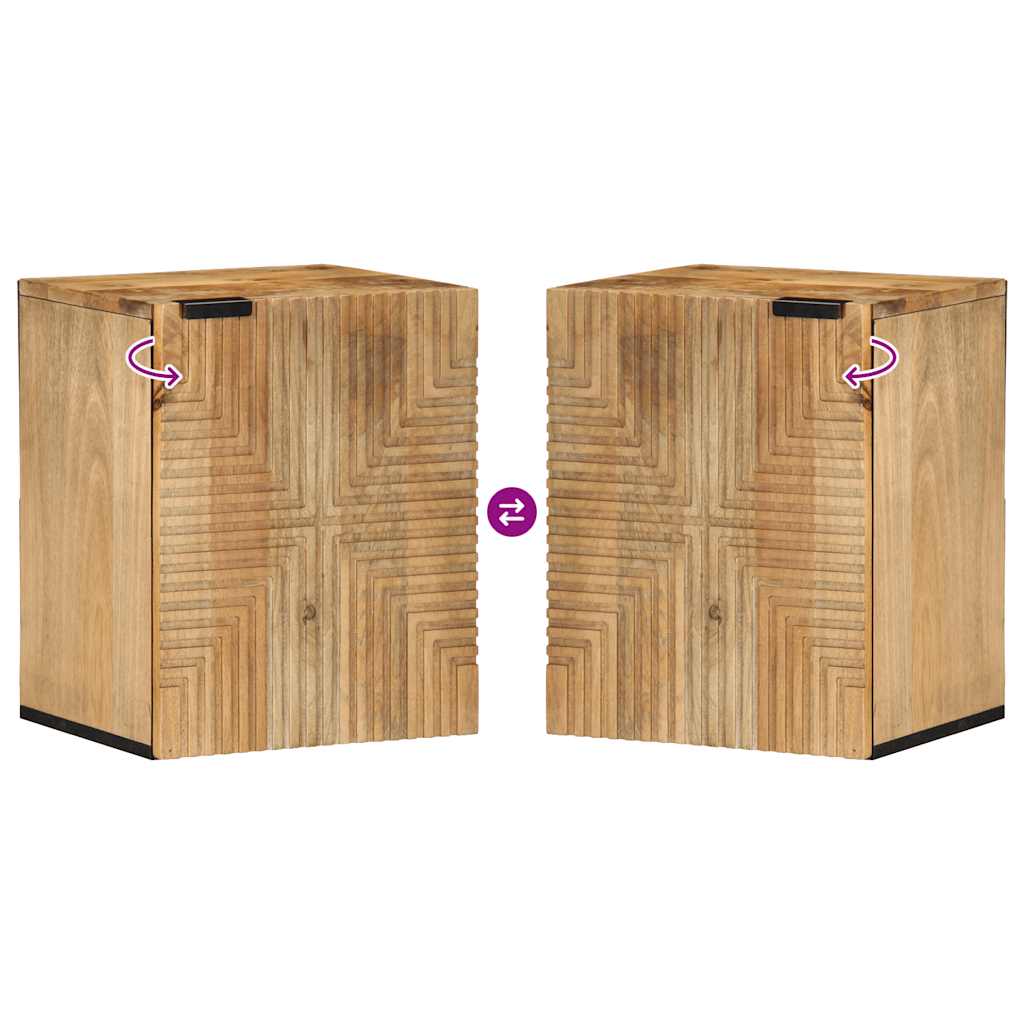 vidaXL Badkamerhangkast 38x33,5x48 cm massief mangohout bruin
