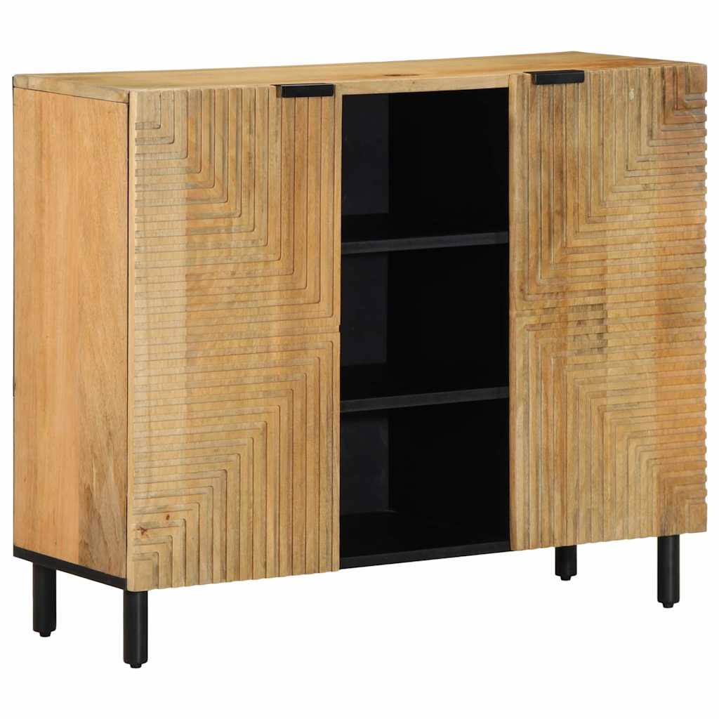 vidaXL Dressoir 90x33x75 cm massief mangohout bruin - Aashly