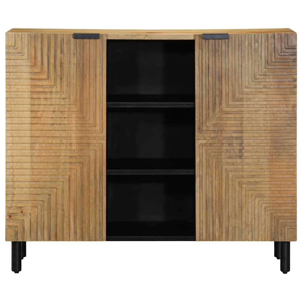 vidaXL Dressoir 90x33x75 cm massief mangohout bruin - Aashly