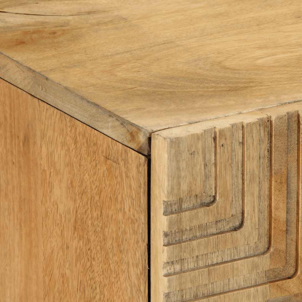 vidaXL Dressoir 90x33x75 cm massief mangohout bruin - Aashly