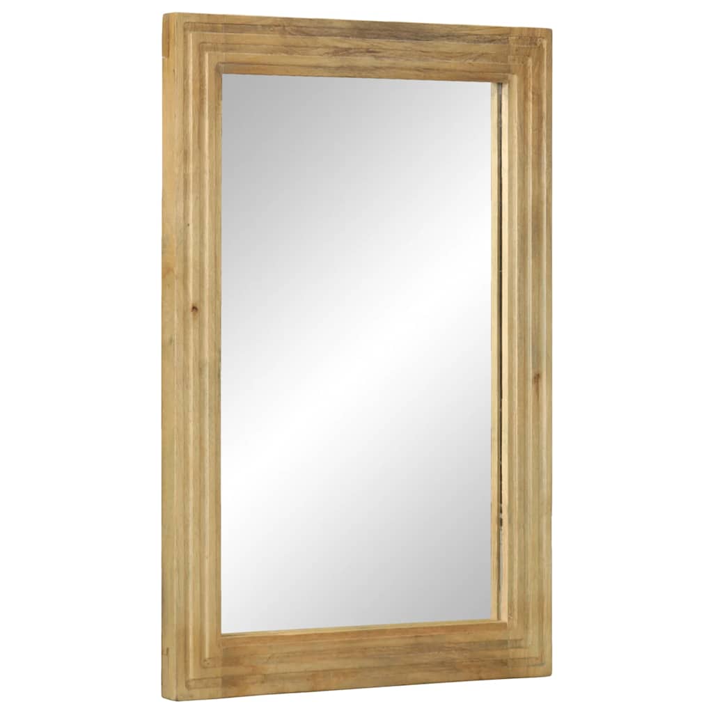 vidaXL Bathroom mirror 50x70x2.5 cm solid mango wood brown