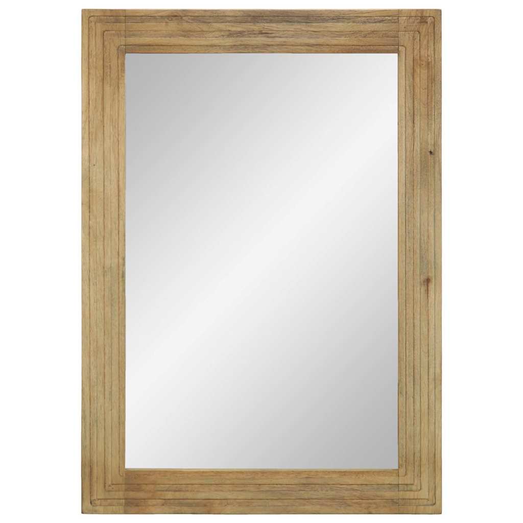 vidaXL Bathroom mirror 50x70x2.5 cm solid mango wood brown