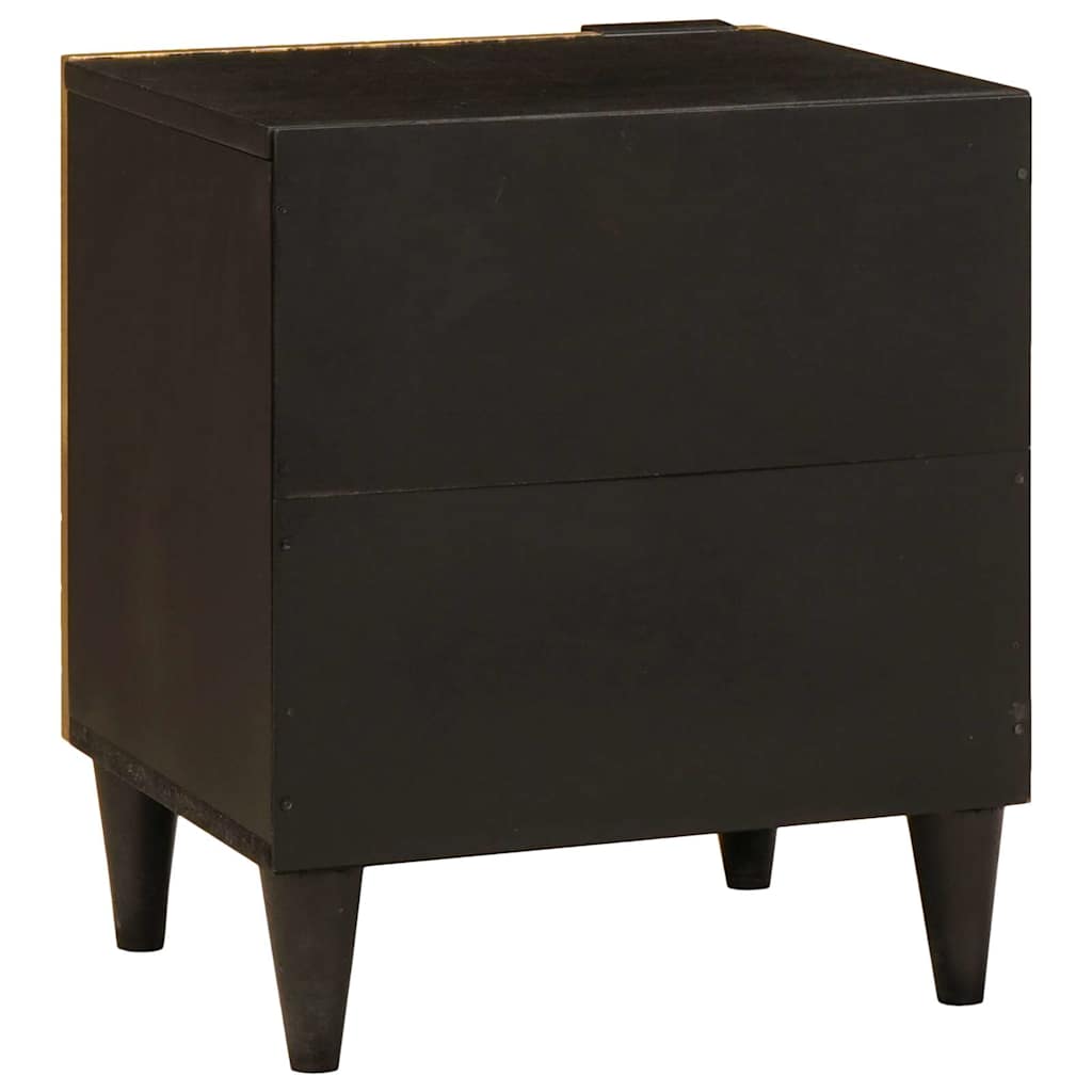 vidaXL Nachtkastje Zwart en Goud 40 x 33.5 x 46 cm