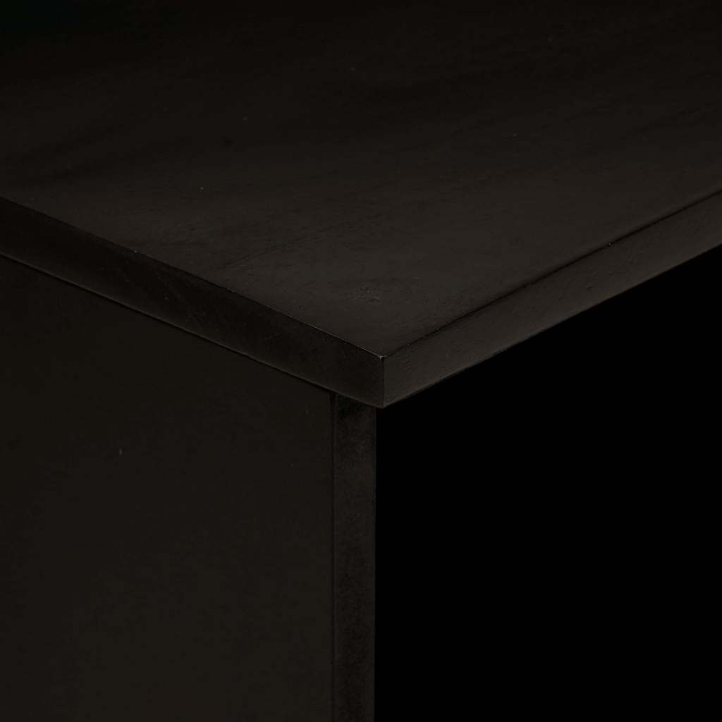 vidaXL Nachtkastje Zwart en Goud 40 x 33 x 46 cm massief mangohout