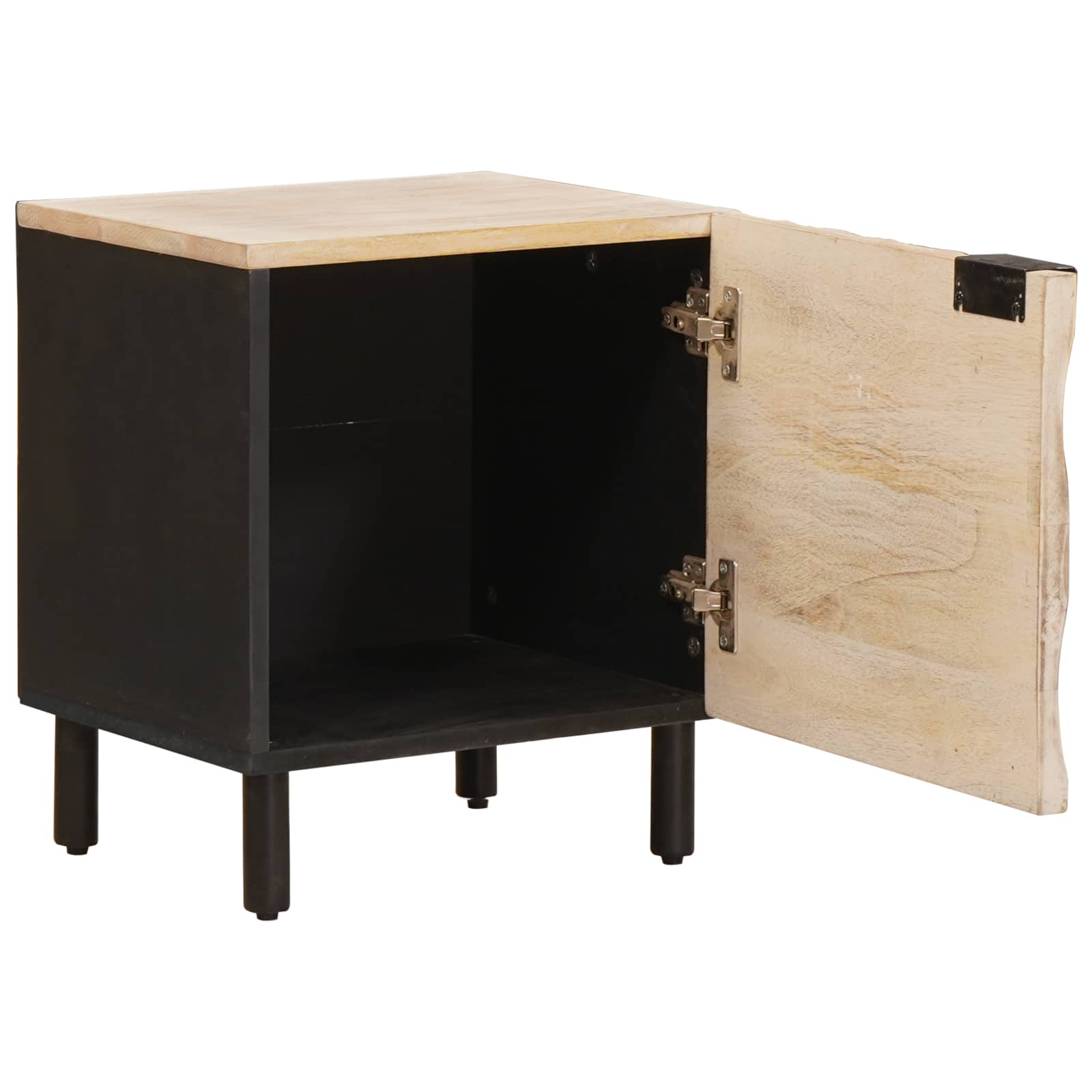 vidaXL Nachtkastje Wit 40 x 33,5 x 46 cm Massief Mango Hout