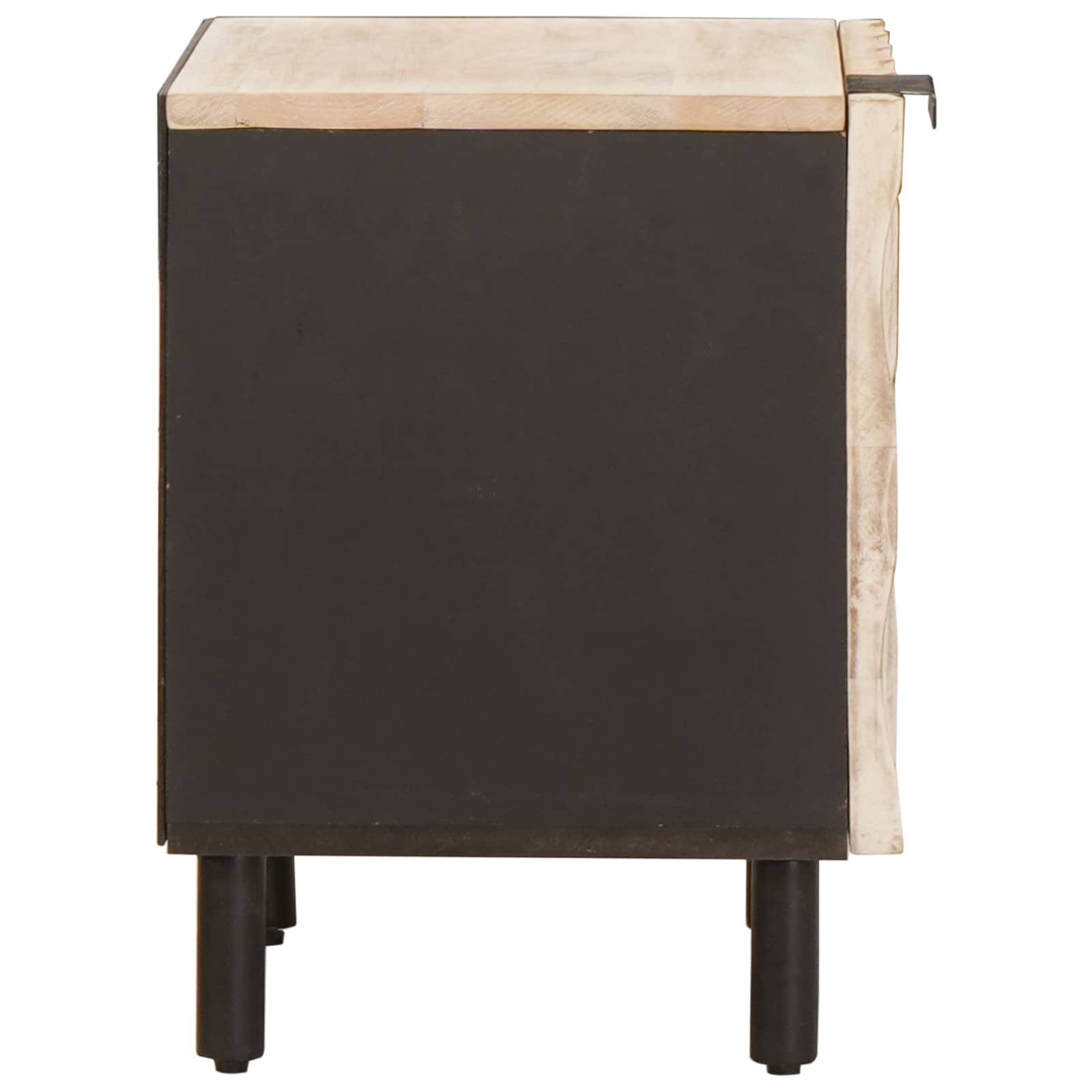 vidaXL Nachtkastje Wit 40 x 33,5 x 46 cm Massief Mango Hout