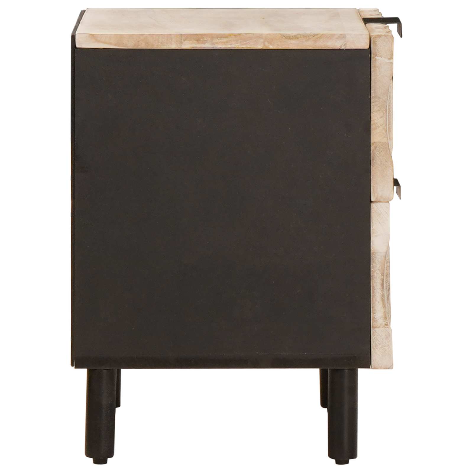 vidaXL Nachtkastje met lade Wit 40 x 33,5 x 46 cm Massief Mango Hout