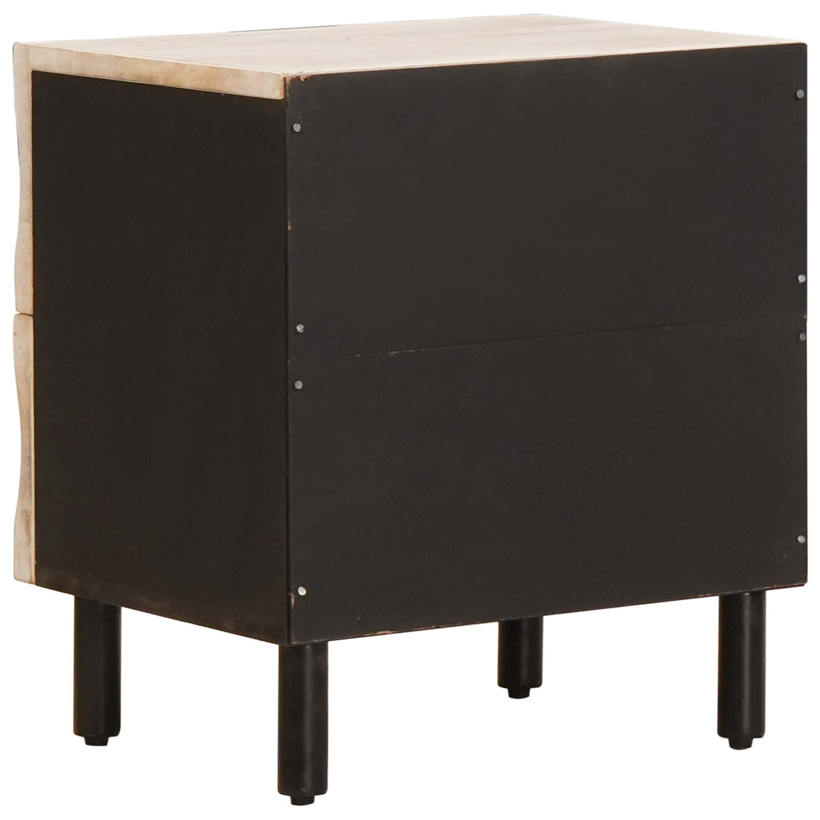 vidaXL Nachtkastje met lade Wit 40 x 33,5 x 46 cm Massief Mango Hout