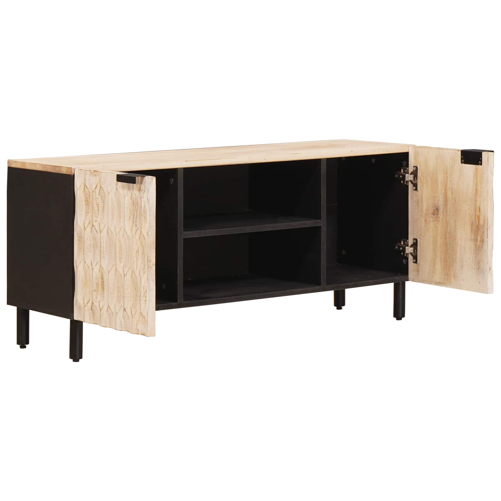 vidaXL TV-kast met plank Witte Was Afwerking 105 x 33,5 x 46 cm