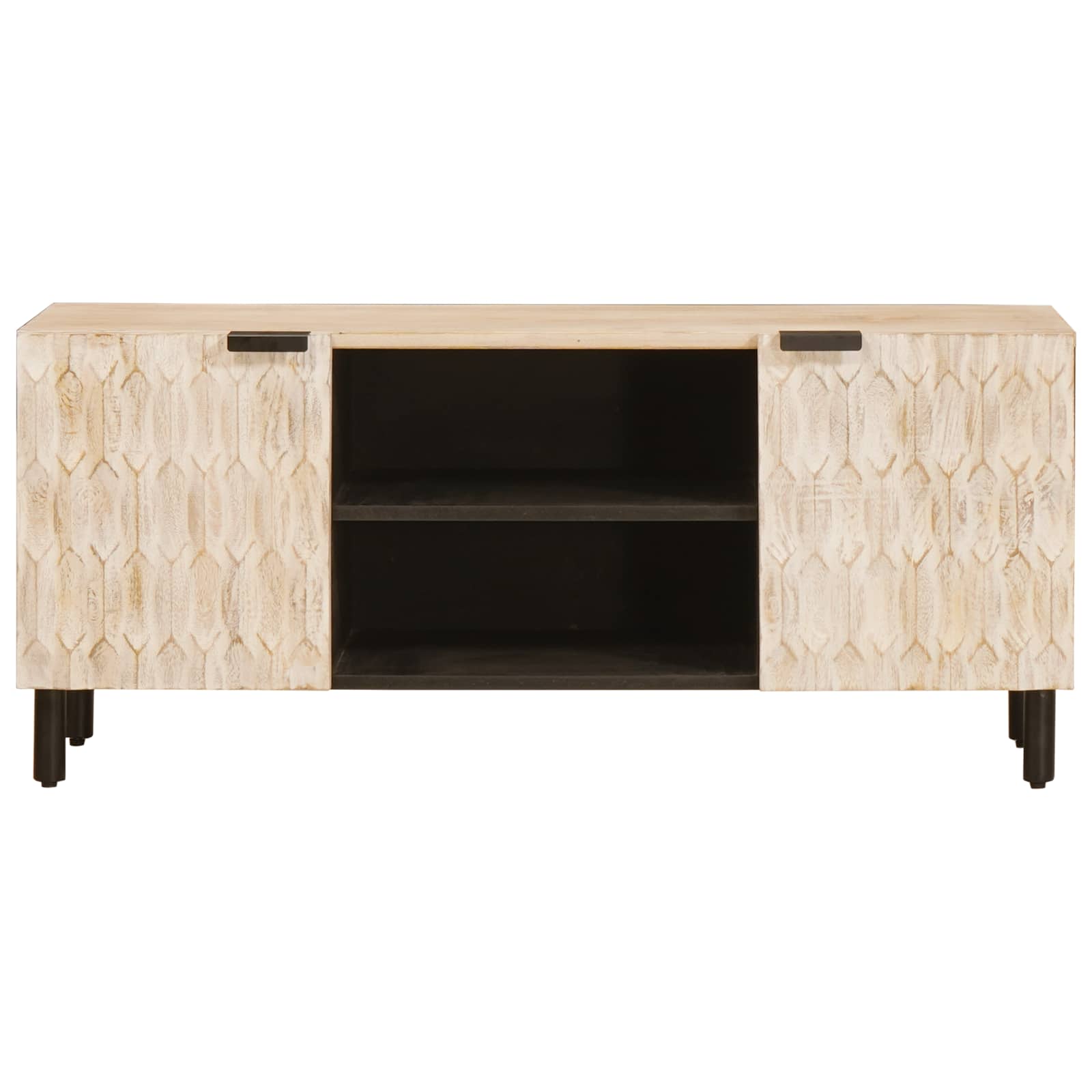 vidaXL TV-kast met plank Witte Was Afwerking 105 x 33,5 x 46 cm