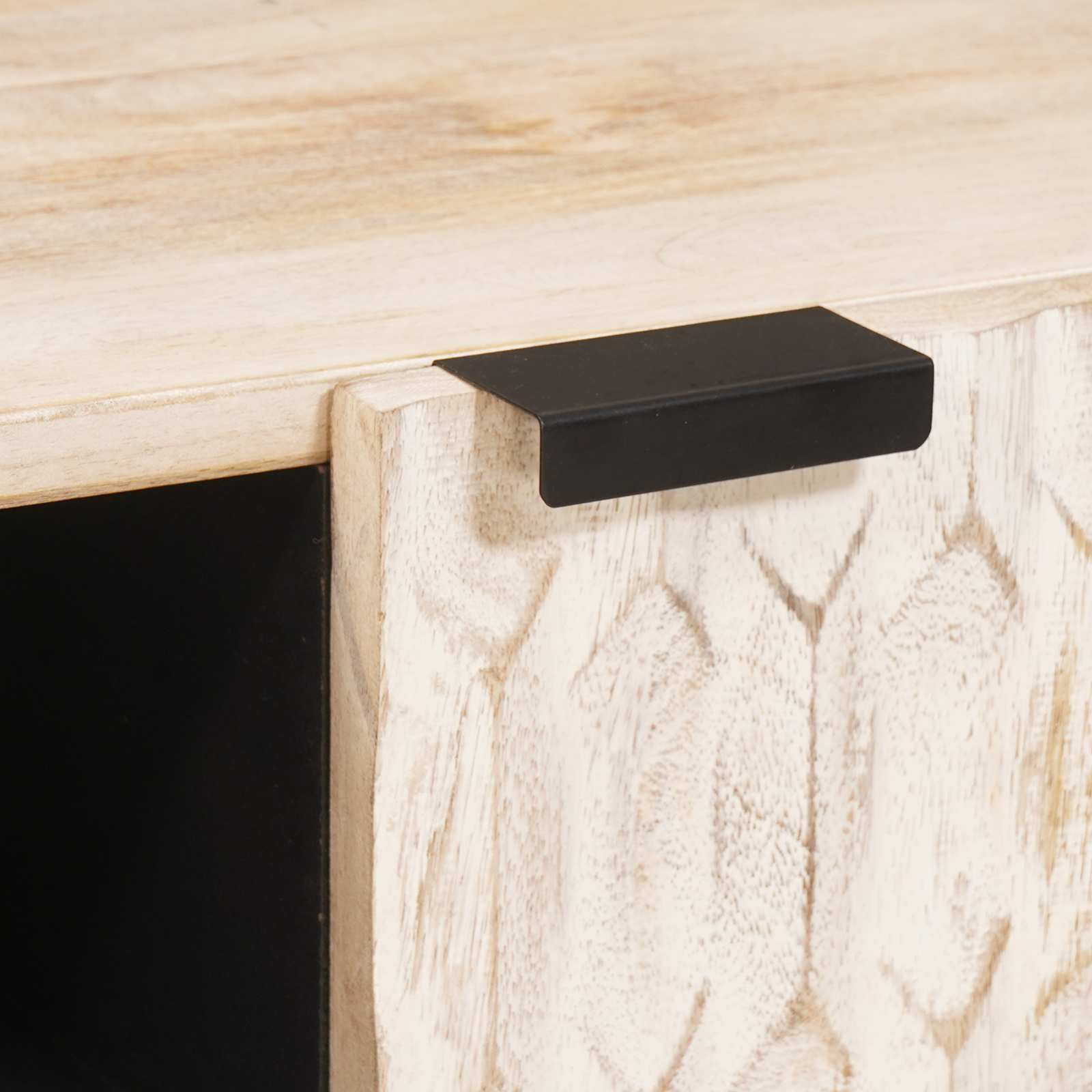 vidaXL TV-kast met plank Witte Was Afwerking 105 x 33,5 x 46 cm