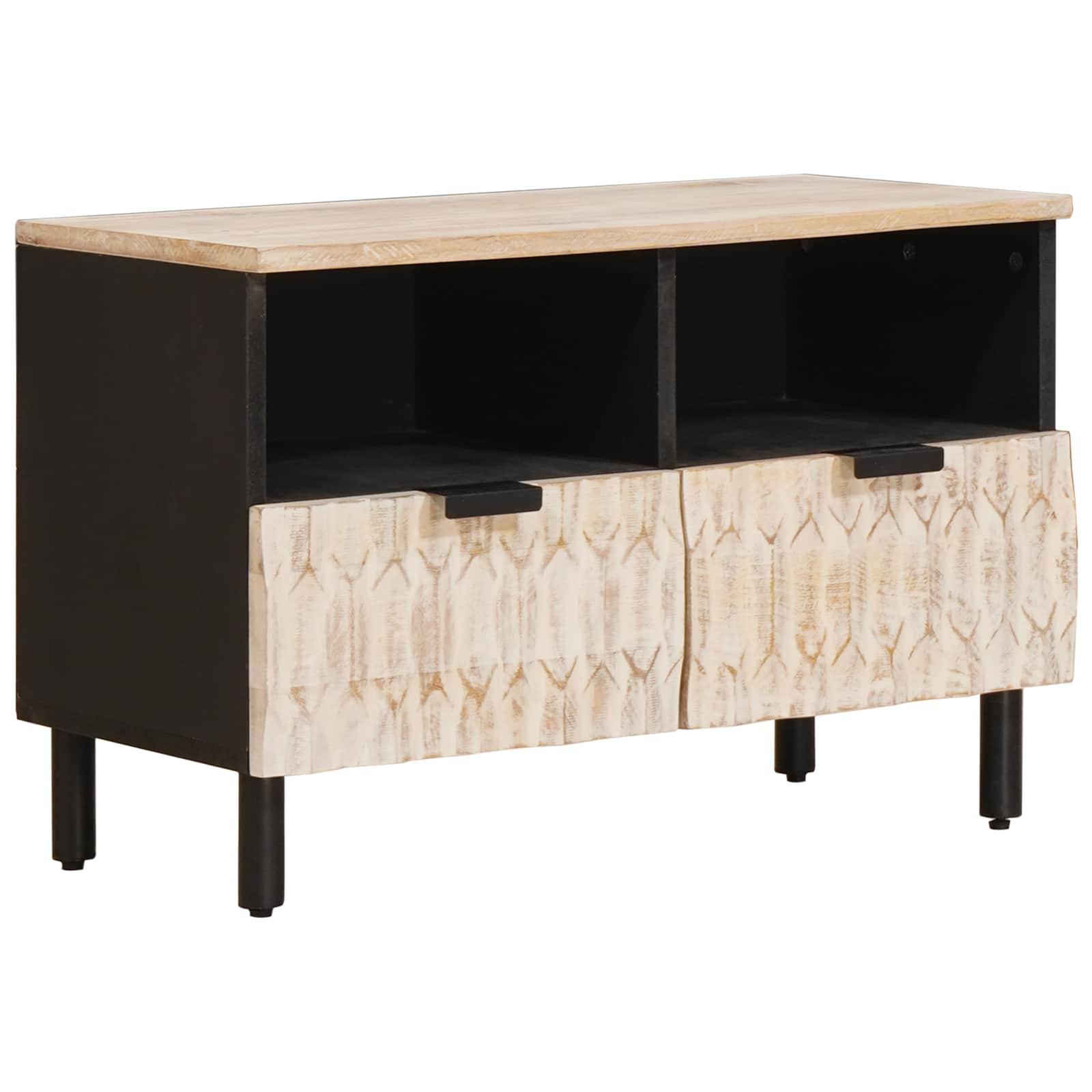 vidaXL TV-kast met lade Witte Was Afwerking 70 x 33,5 x 46 cm