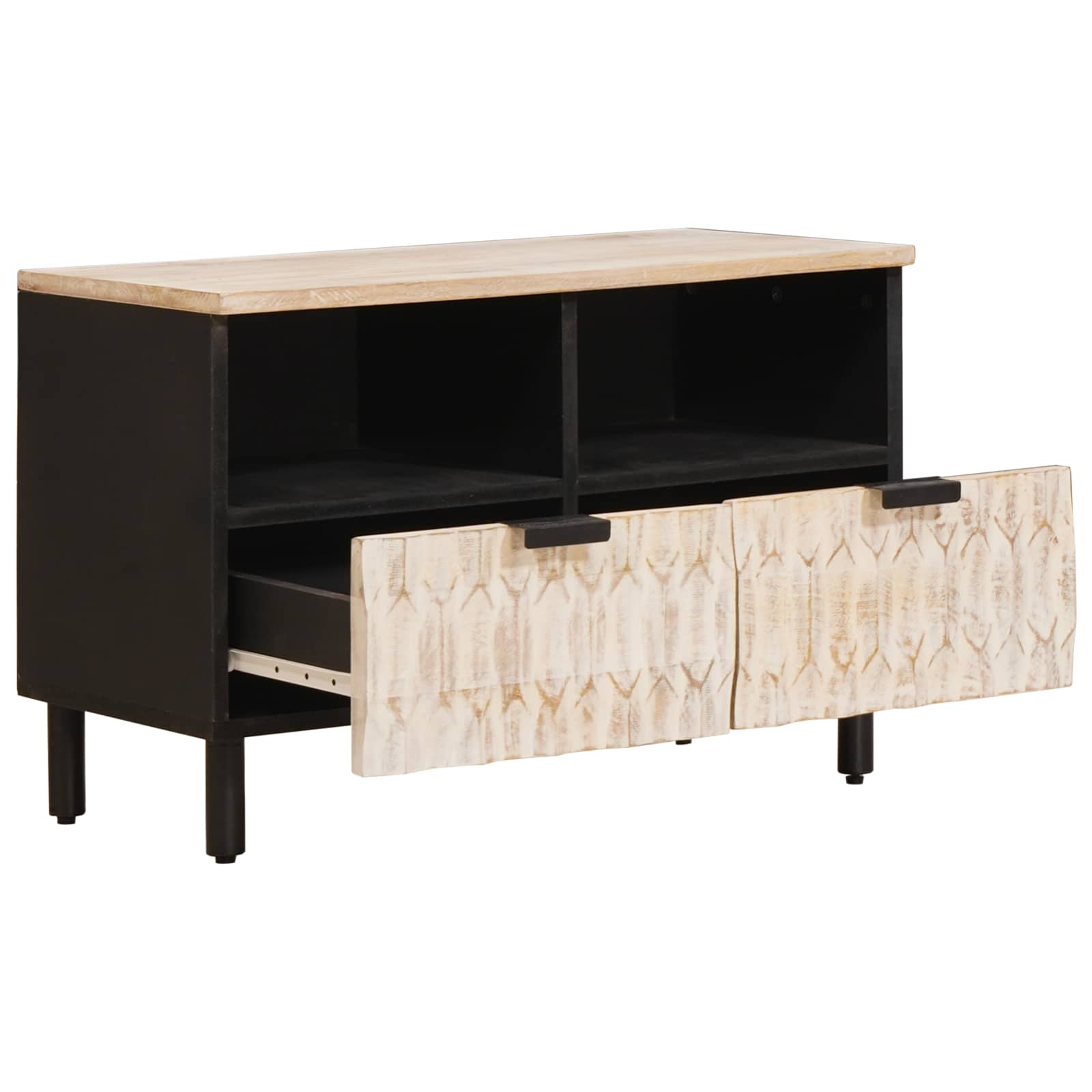 vidaXL TV-kast met lade Witte Was Afwerking 70 x 33,5 x 46 cm