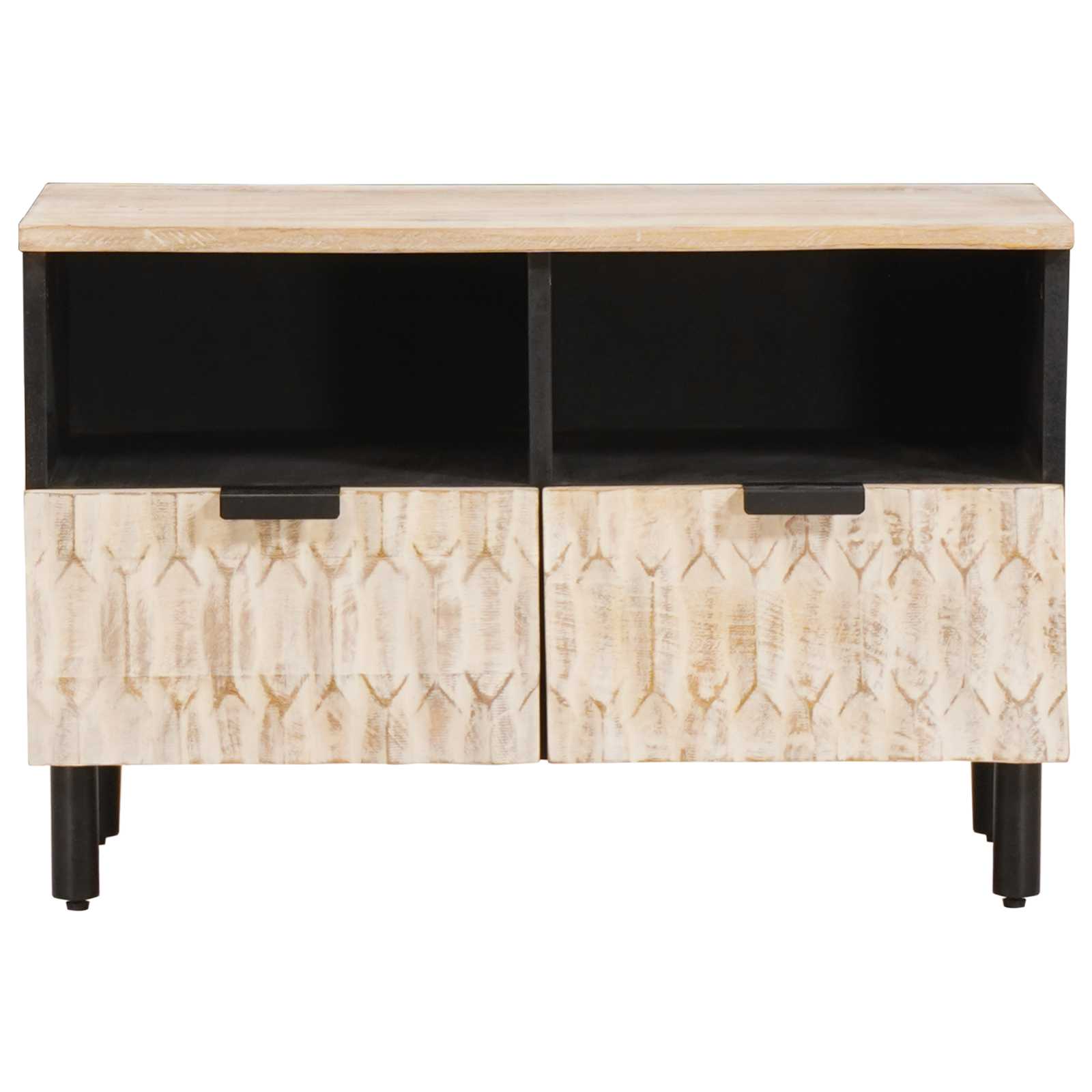 vidaXL TV-kast met lade Witte Was Afwerking 70 x 33,5 x 46 cm