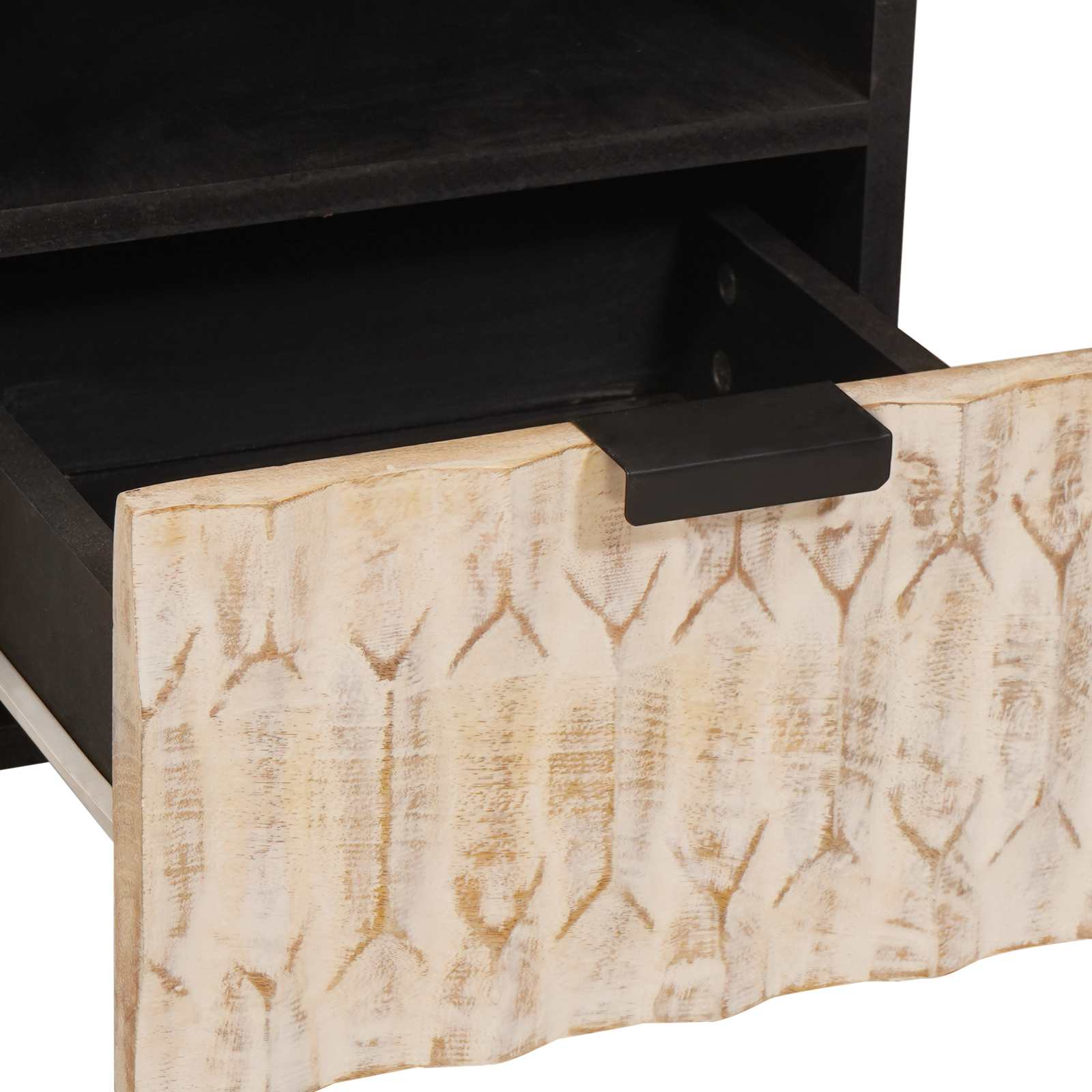 vidaXL TV-kast met lade Witte Was Afwerking 70 x 33,5 x 46 cm