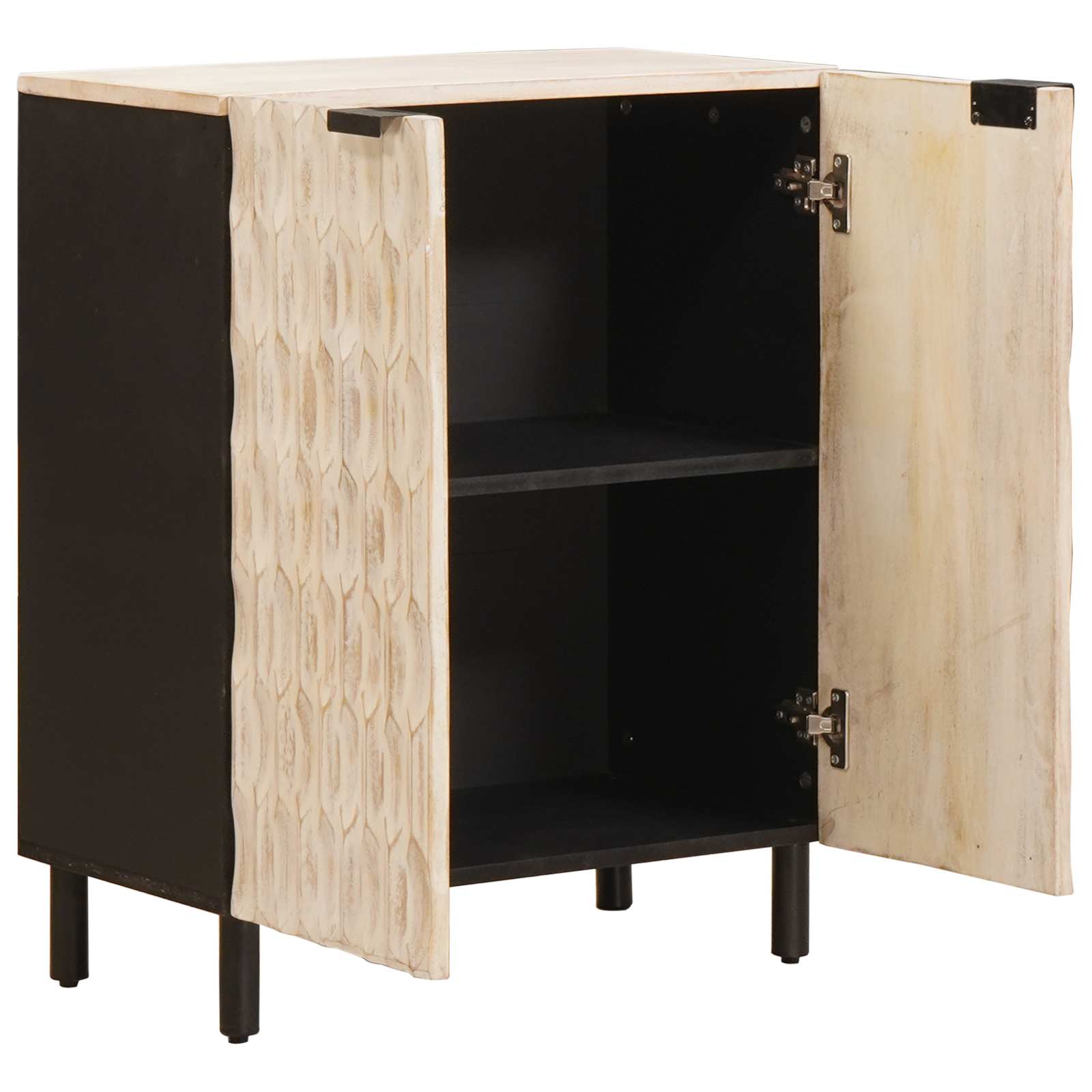 vidaXL Dressoir Witte Was Afwerking 60 x 33,5 x 75 cm