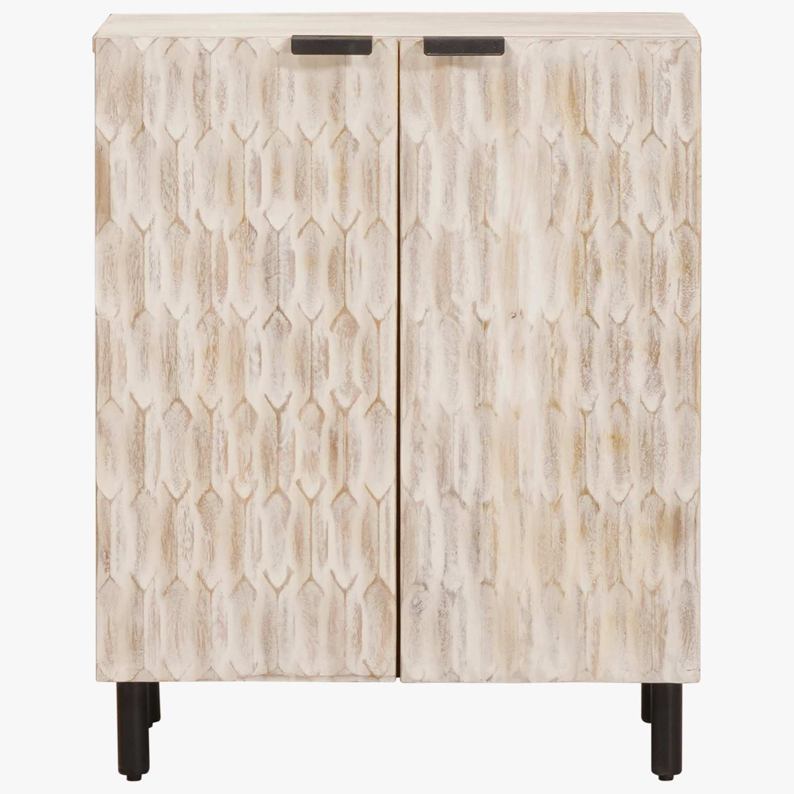 vidaXL Dressoir Witte Was Afwerking 60 x 33,5 x 75 cm