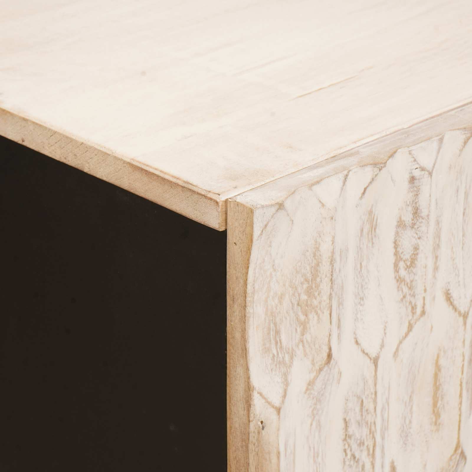 vidaXL Dressoir Witte Was Afwerking 60 x 33,5 x 75 cm
