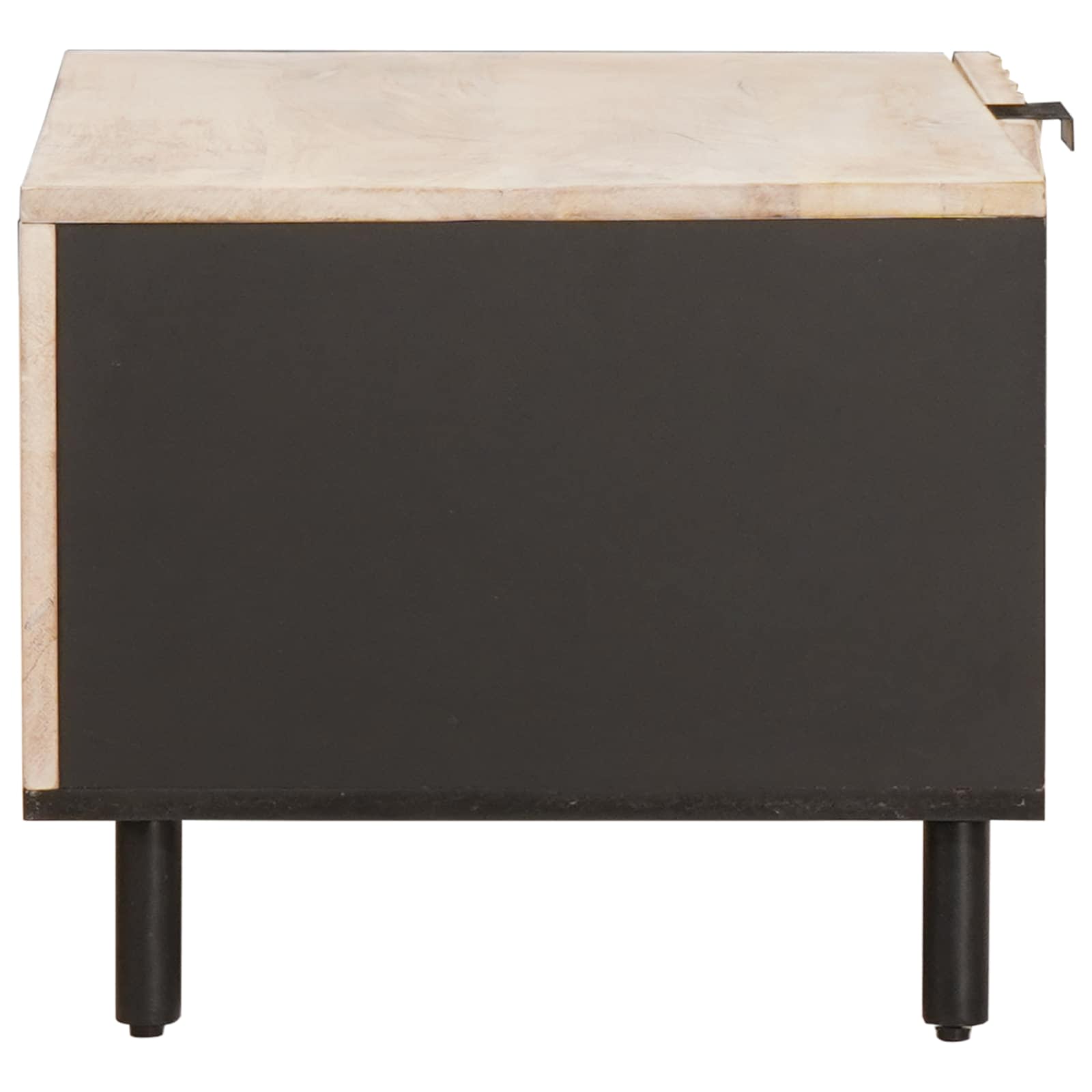 vidaXL Salontafel Wit 80 x 50 x 40 cm Massief Mango Hout