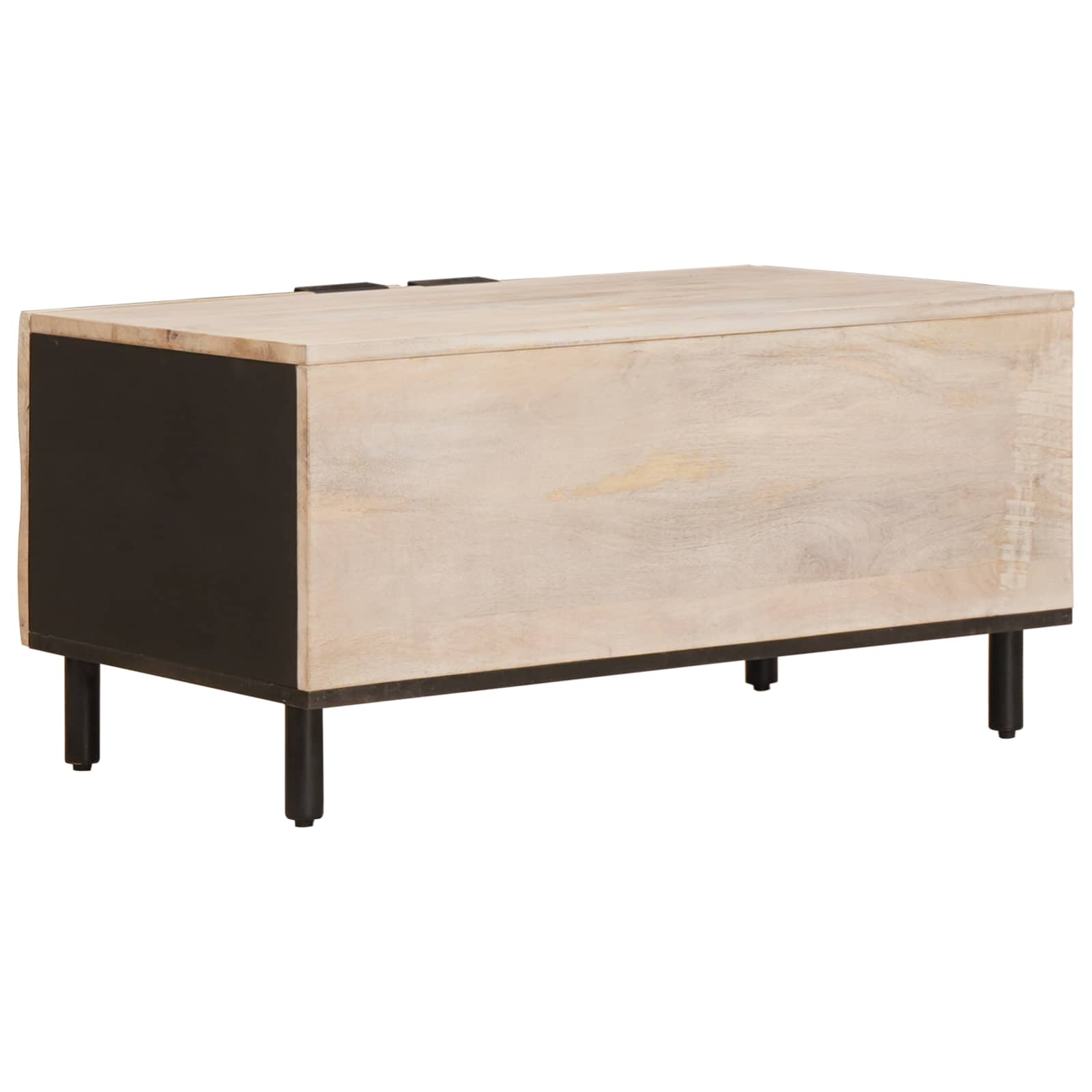 vidaXL Salontafel Wit 80 x 50 x 40 cm Massief Mango Hout