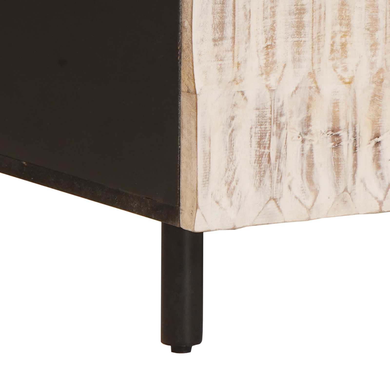 vidaXL Salontafel Wit 80 x 50 x 40 cm Massief Mango Hout