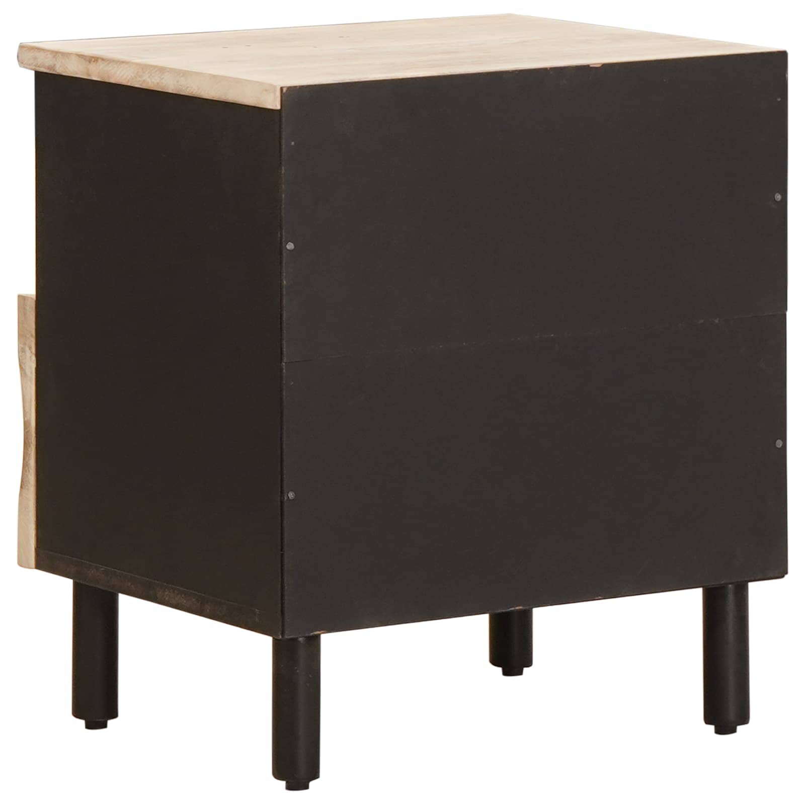 vidaXL Nachtkastje met lade Wit 40 x 33 x 46 cm Massief Mango Hout