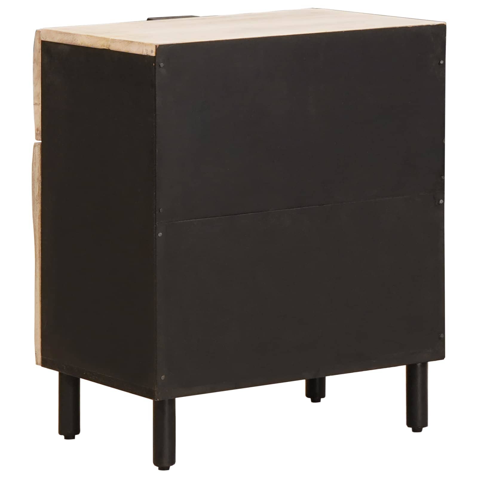 vidaXL Nachtkastje met lade Wit 50 x 33 x 60 cm Massief Mango Hout