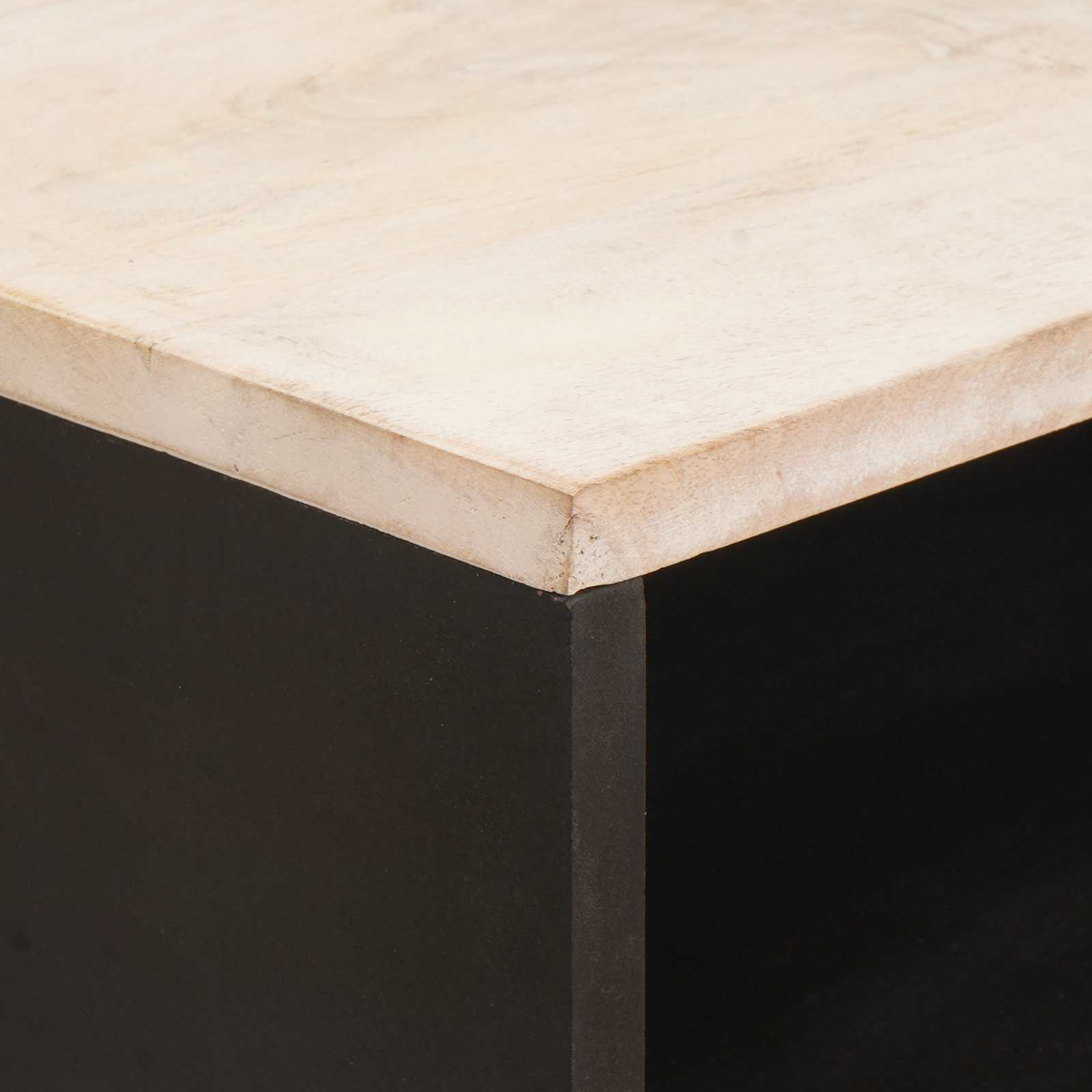 vidaXL Nachtkastje met lade Wit 50 x 33 x 60 cm Massief Mango Hout