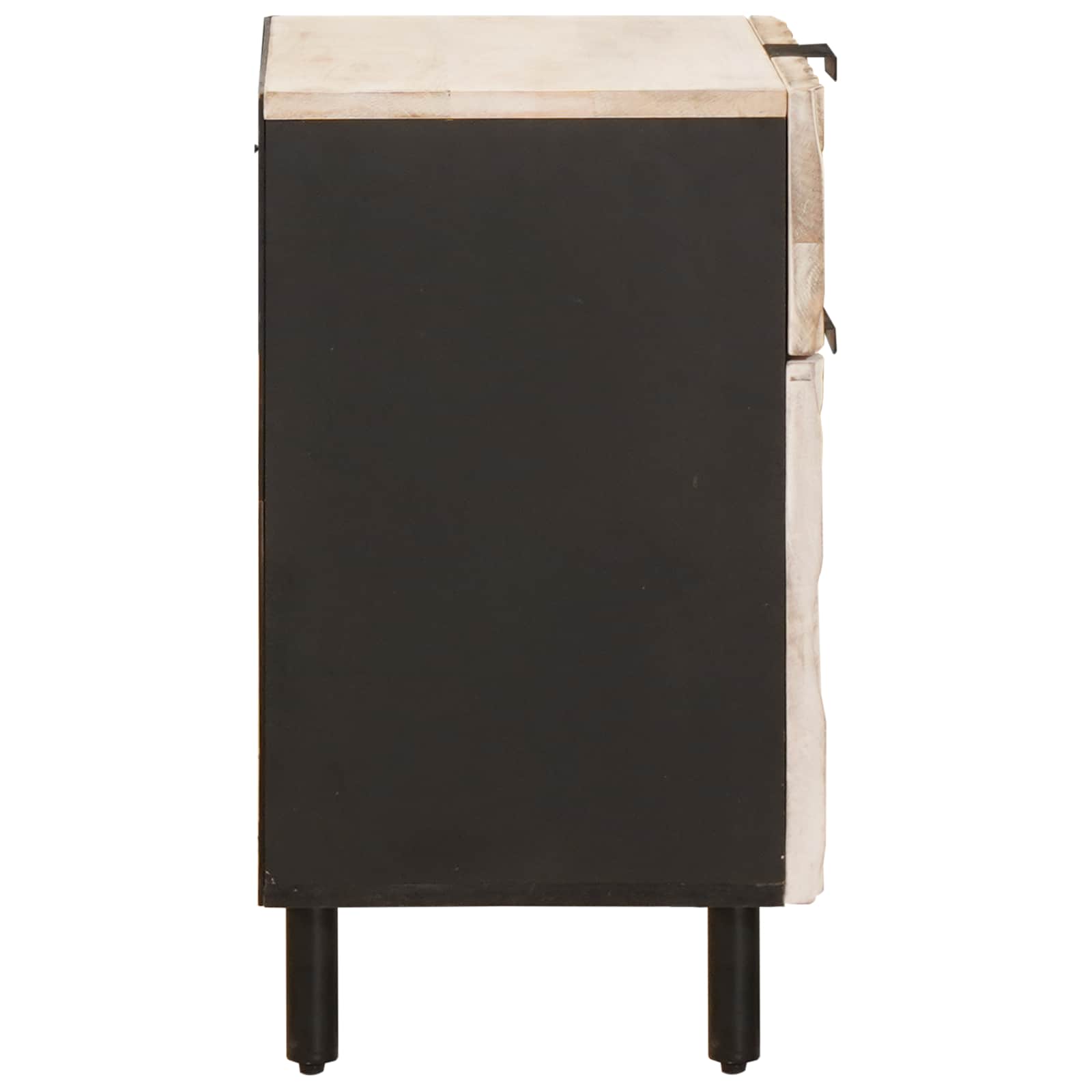 vidaXL Nachtkastje met lade Wit 50 x 33 x 60 cm Massief Mango Hout