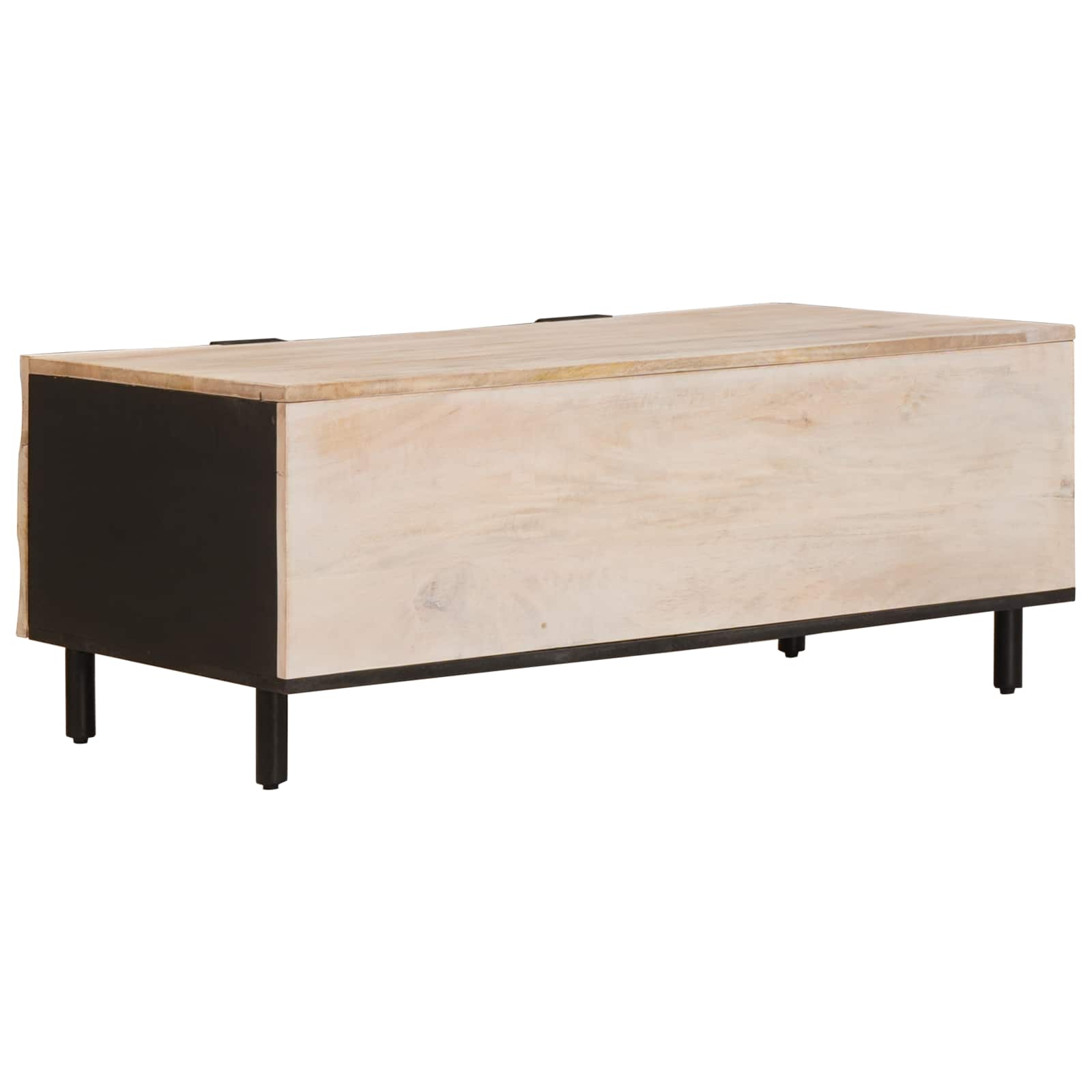 vidaXL Salontafel Wit 100 x 54 x 40 cm Massief Mango Hout
