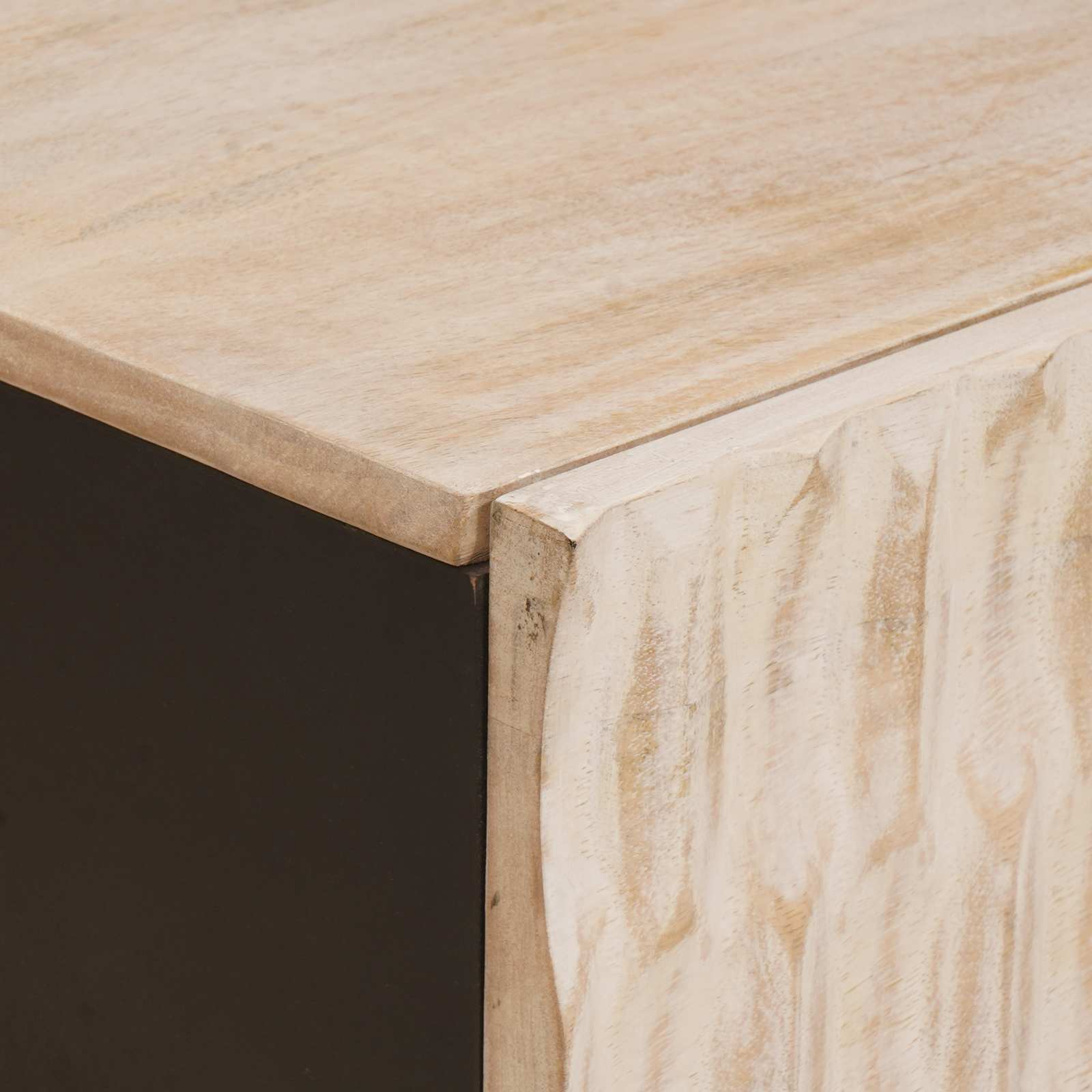 vidaXL Salontafel Wit 100 x 54 x 40 cm Massief Mango Hout