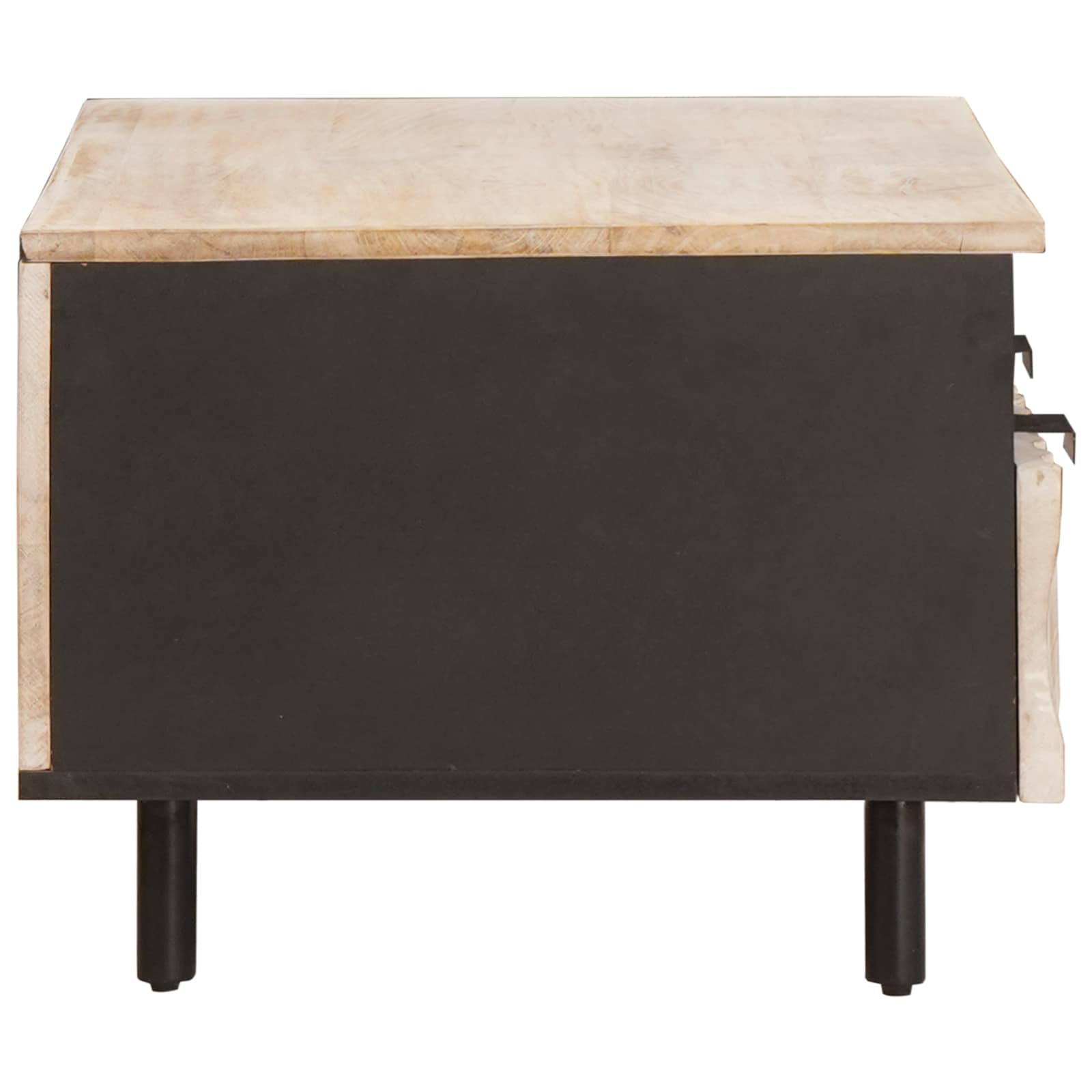 vidaXL Salontafel met lade Wit 80 x 54 x 40 cm Massief Mango Hout