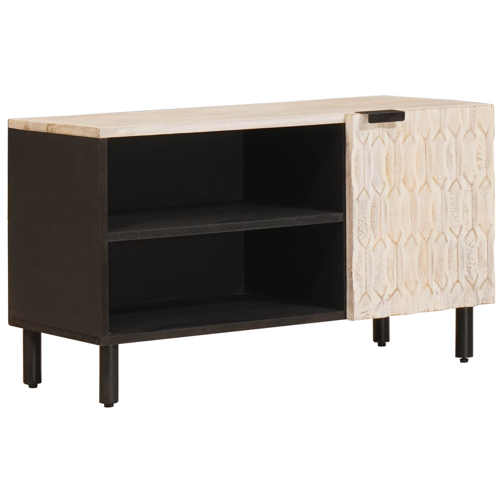 vidaXL TV-kast met opslag Witte Was Afwerking 80 x 31,5 x 46 cm