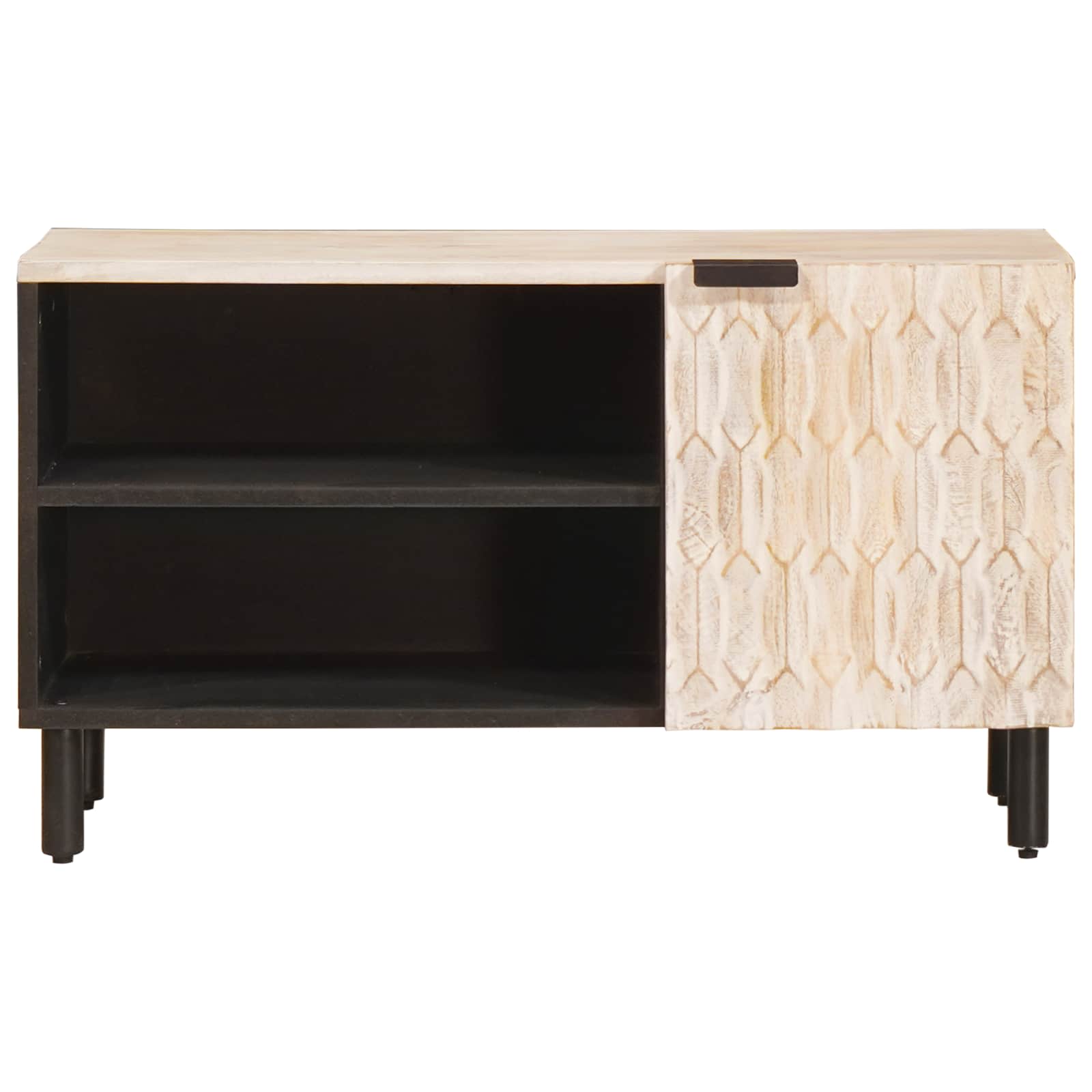 vidaXL TV-kast met opslag Witte Was Afwerking 80 x 31,5 x 46 cm