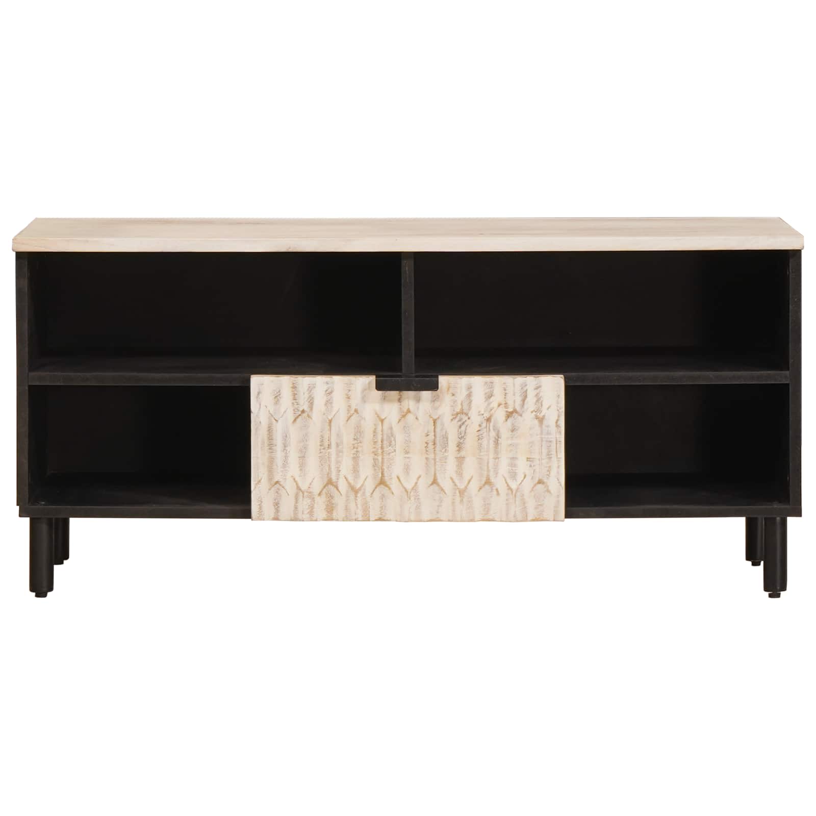 vidaXL TV-kast met lade Witte Was Afwerking 100 x 33,5 x 46 cm