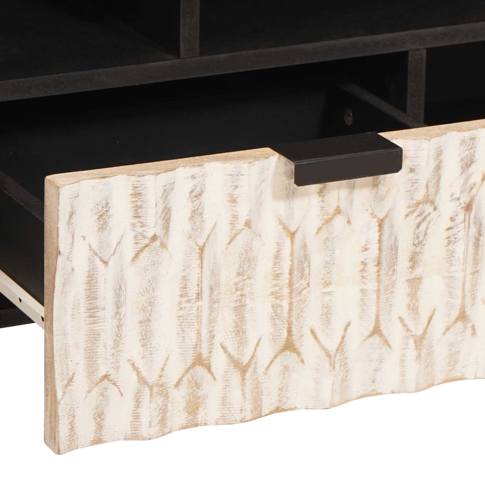 vidaXL TV-kast met lade Witte Was Afwerking 100 x 33,5 x 46 cm