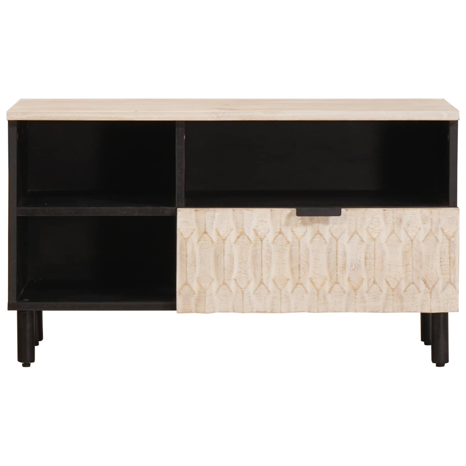 vidaXL TV-kast met lade Witte Was Afwerking 80 x 33,5 x 46 cm