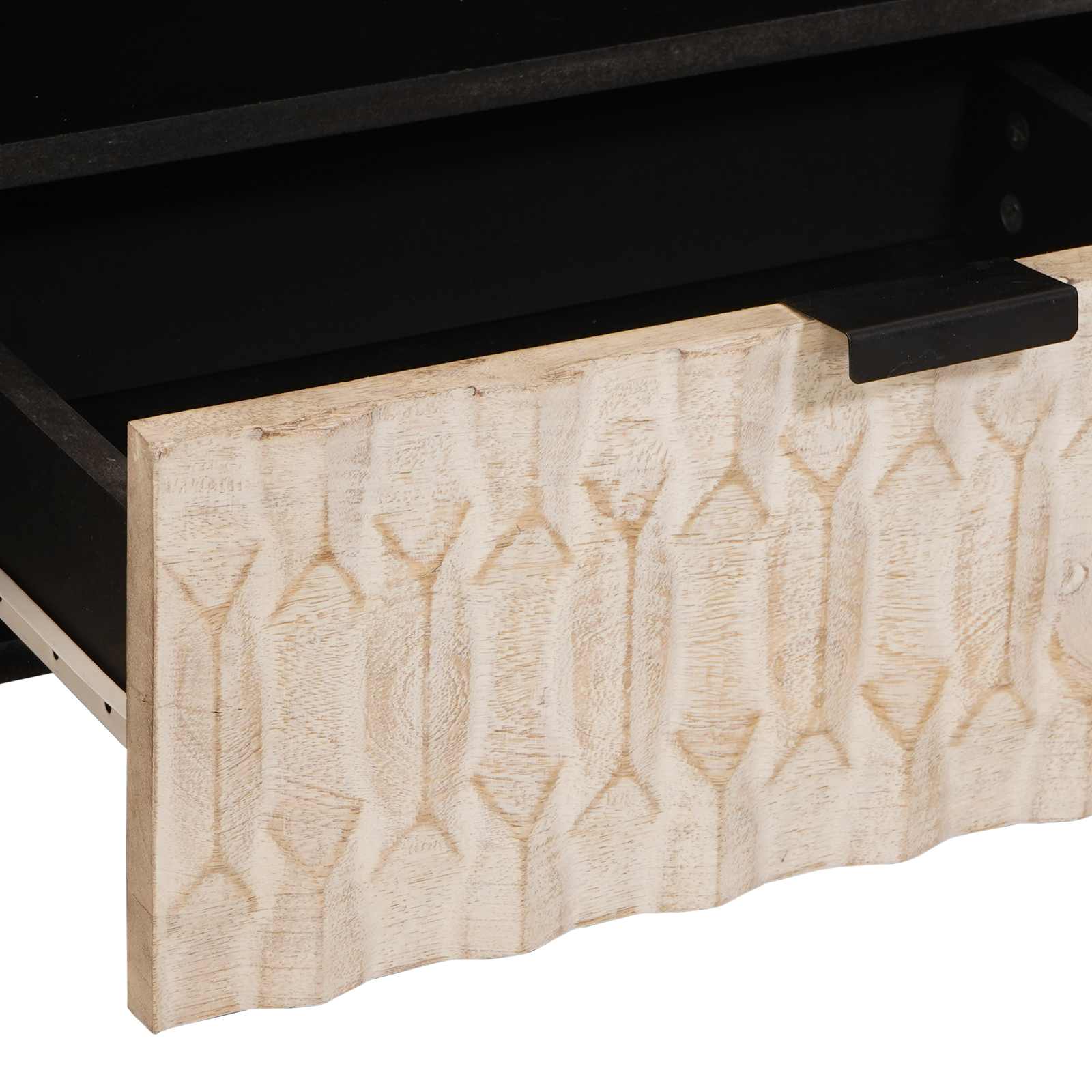vidaXL TV-kast met lade Witte Was Afwerking 80 x 33,5 x 46 cm
