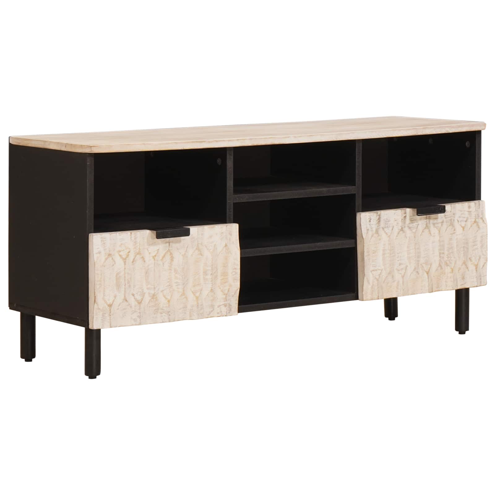 vidaXL TV-kast met lade Witte Was Afwerking 100 x 33,5 x 46 cm