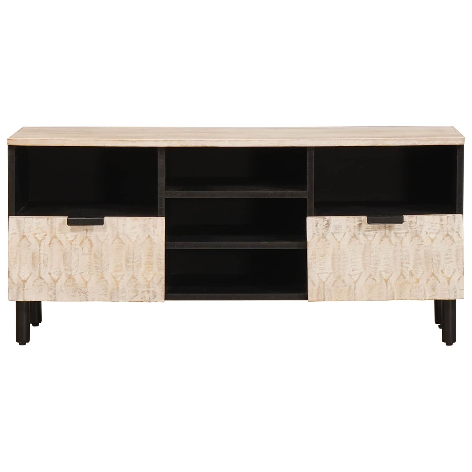 vidaXL TV-kast met lade Witte Was Afwerking 100 x 33,5 x 46 cm