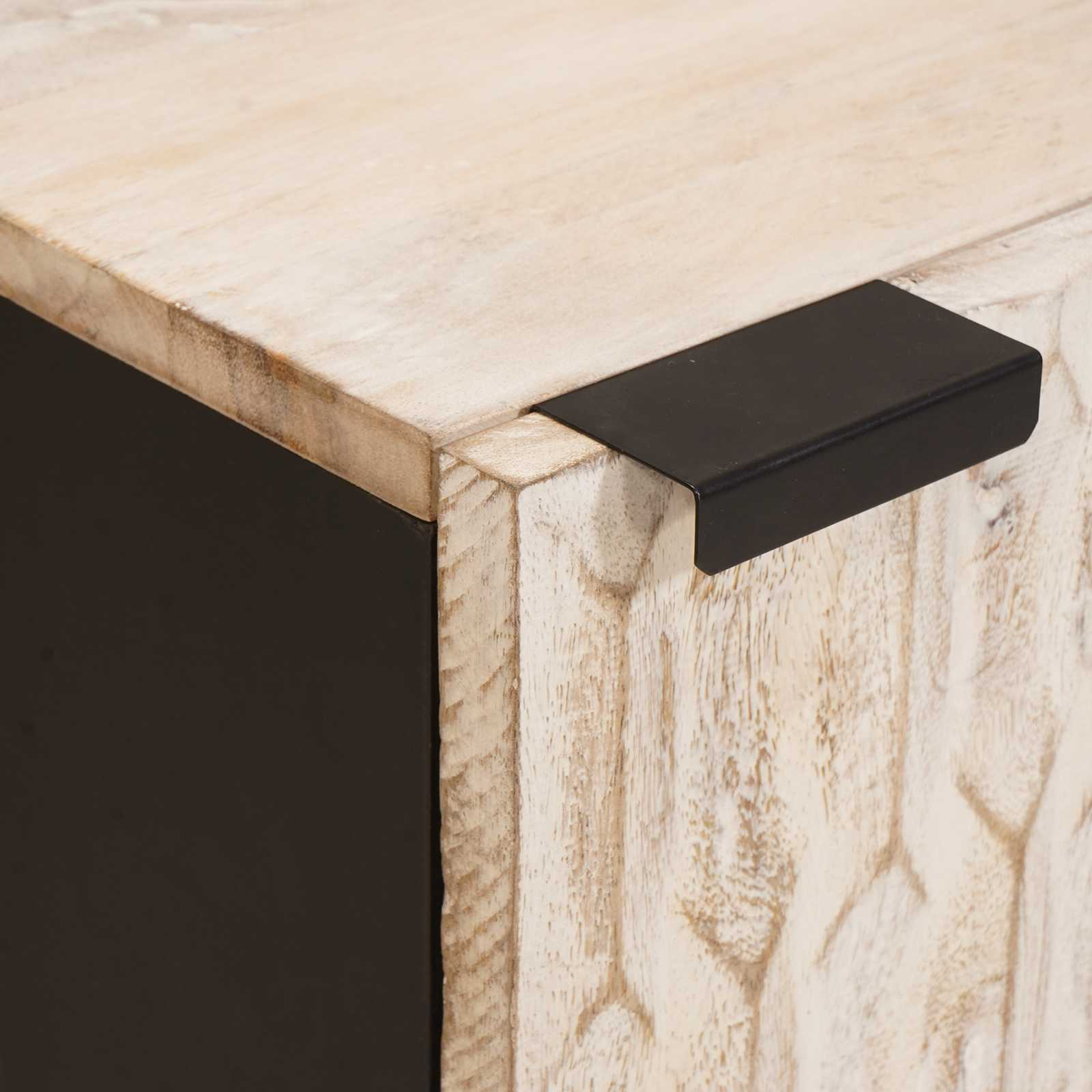 vidaXL Badkamer Hangkast Geometrisch Wit