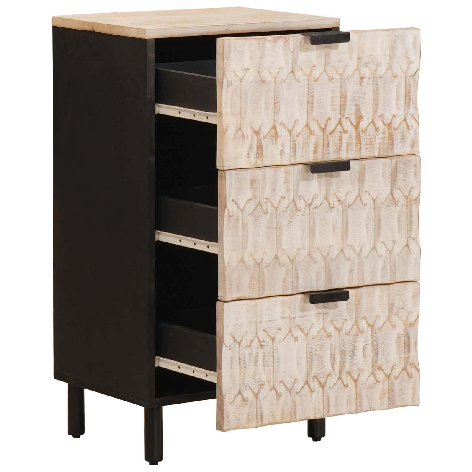 vidaXL Dressoir Effen Witte Was Afwerking