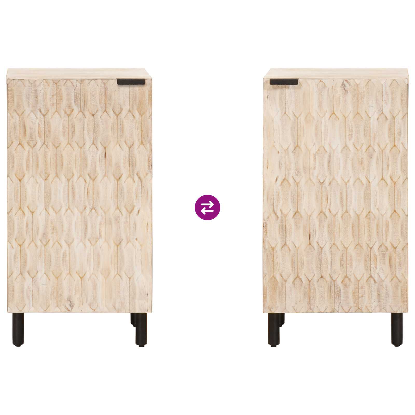 vidaXL Dressoir Effen Witte Was Afwerking