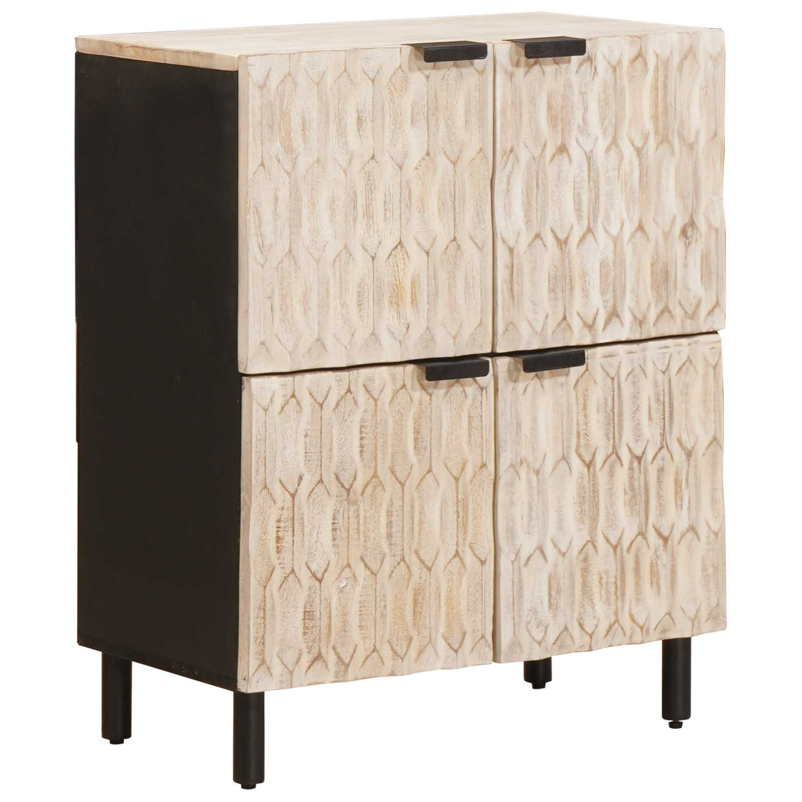 vidaXL Dressoir Geometrisch Witte Was Afwerking