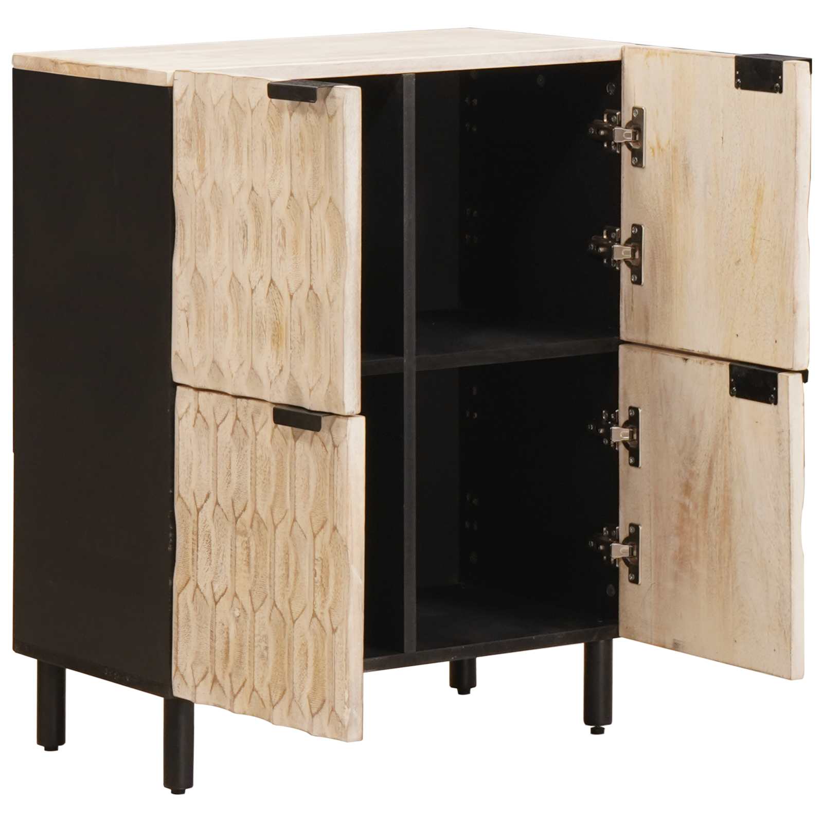 vidaXL Dressoir Geometrisch Witte Was Afwerking