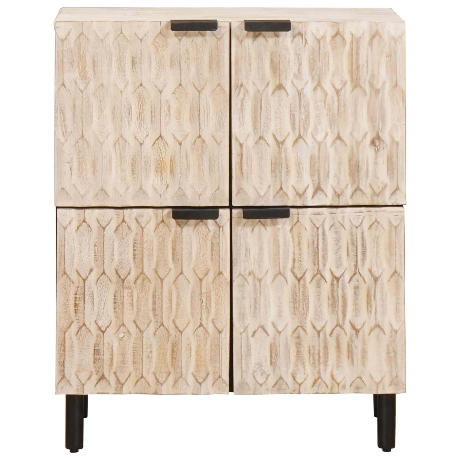 vidaXL Dressoir Geometrisch Witte Was Afwerking